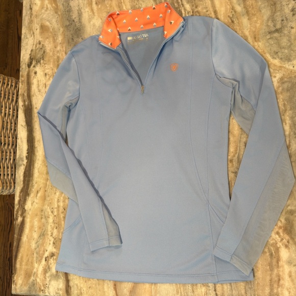 Women’s ARIAT TEK light blue 1/4 zip pullover- Size small - Picture 6 of 9